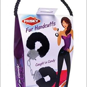Caught & Candy Fur Handcuffs Frisky Last one Black